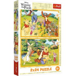 Puzzle - 2x24 - Dzień w ogrodzie - Disney Winnie the Pooh Trefl 34436 Trefl Puzzle
