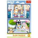 Puzzle - 2x24 - Zabawna Bluey - BBC Bluey Trefl 34446 Trefl Puzzle