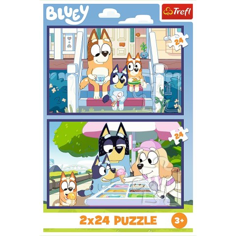 Puzzle - 2x24 - Zabawna Bluey - BBC Bluey Trefl 34446 Trefl Puzzle Puzzle - 2x24 - Zabawna Bluey - BBC Bluey Trefl 34446 Trefl Puzzle