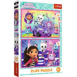 Puzzle - 2x24 - Zabawy z Gabby - Universal Gabbys Dollhouse Trefl 34433 Trefl Puzzle