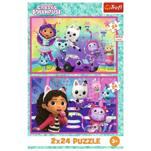 Puzzle - 2x24 - Zabawy z Gabby - Universal Gabbys Dollhouse Trefl 34433 Trefl Puzzle Puzzle - 2x24 - Zabawy z Gabby - Universal Gabbys Dollhouse Trefl 34433 Trefl Puzzle