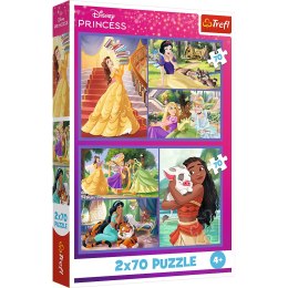 Puzzle - 2x70 - Bajkowe dni - Disney Princess 34440 Trefl Puzzle