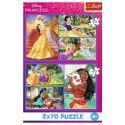 Puzzle - 2x70 - Bajkowe dni - Disney Princess 34440 Trefl Puzzle