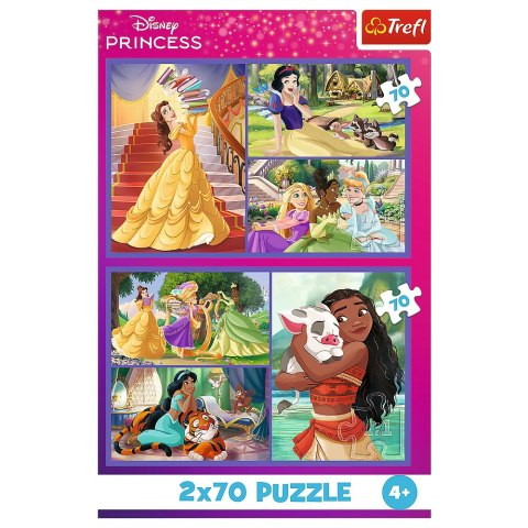 Puzzle - 2x70 - Bajkowe dni - Disney Princess 34440 Trefl Puzzle Puzzle - 2x70 - Bajkowe dni - Disney Princess 34440 Trefl Puzzle