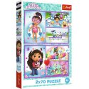 Puzzle - 2x70 - Baw się z Gabby Trefl 34438 Trefl Puzzle