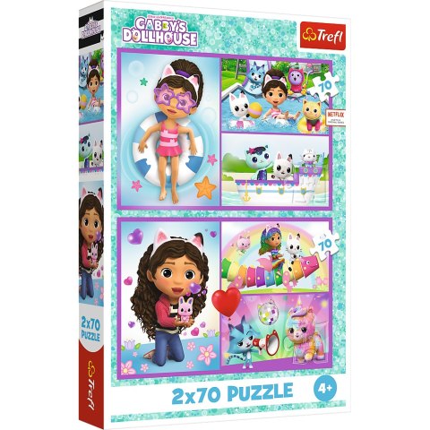Puzzle - 2x70 - Baw się z Gabby Trefl 34438 Trefl Puzzle Puzzle - 2x70 - Baw się z Gabby Trefl 34438 Trefl Puzzle