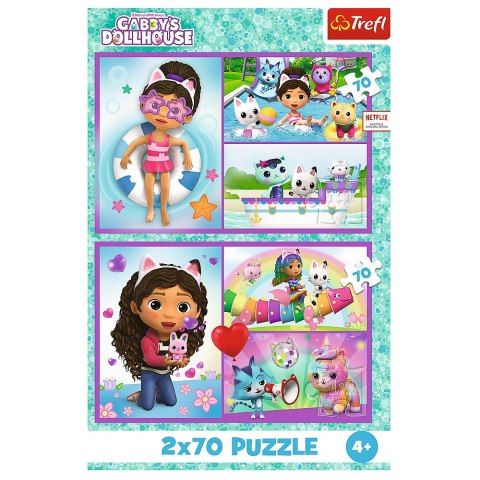 Puzzle - 2x70 - Baw się z Gabby Trefl 34438 Trefl Puzzle Puzzle - 2x70 - Baw się z Gabby Trefl 34438 Trefl Puzzle