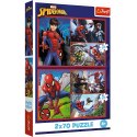 Puzzle - 2x70 - Pajęcze historie - Disney Marvel Spiderman Trefl 34443 Trefl Puzzle