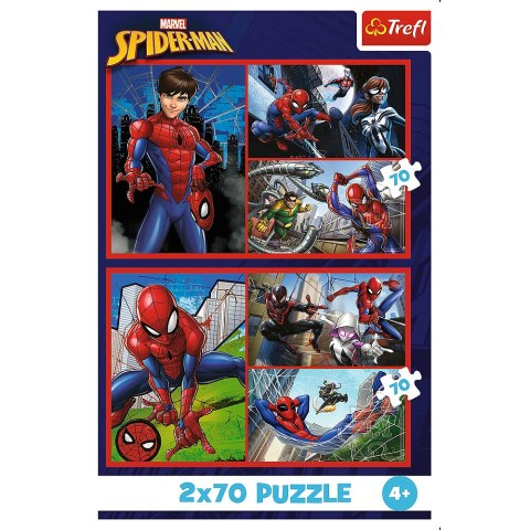 Puzzle - 2x70 - Pajęcze historie - Disney Marvel Spiderman Trefl 34443 Trefl Puzzle Puzzle - 2x70 - Pajęcze historie - Disney Marvel Spiderman Trefl 34443 Trefl Puzzle