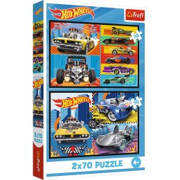 Puzzle - 2x70 - Samochodziki - Hot Wheels Trefl 34442 Trefl Puzzle