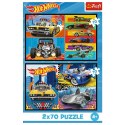 Puzzle - 2x70 - Samochodziki - Hot Wheels Trefl 34442 Trefl Puzzle