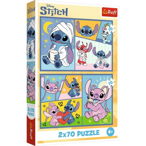 Puzzle 2x70 Ze Stitchem nie ma nudy - Disney Lilo and Stitch Trefl 34444 Trefl Puzzle Puzzle 2x70 Ze Stitchem nie ma nudy - Disney Lilo and Stitch Trefl 34444 Trefl Puzzle