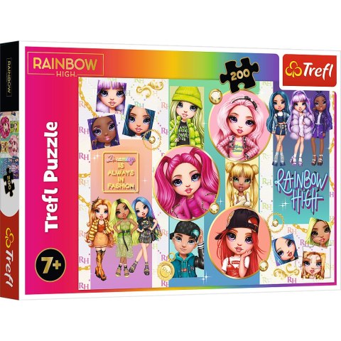 Puzzle - "200" - Przyjaźń Rainbow High Trefl 13289 Trefl Puzzle Puzzle - "200" - Przyjaźń Rainbow High Trefl 13289 Trefl Puzzle