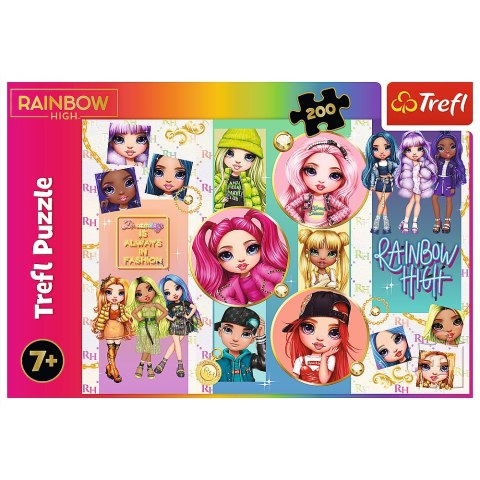 Puzzle - "200" - Przyjaźń Rainbow High Trefl 13289 Trefl Puzzle Puzzle - "200" - Przyjaźń Rainbow High Trefl 13289 Trefl Puzzle