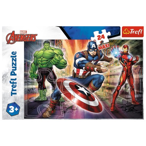 Puzzle - "24 Maxi" - W świecie Avengersów Trefl 14321 Trefl Puzzle Puzzle - "24 Maxi" - W świecie Avengersów Trefl 14321 Trefl Puzzle