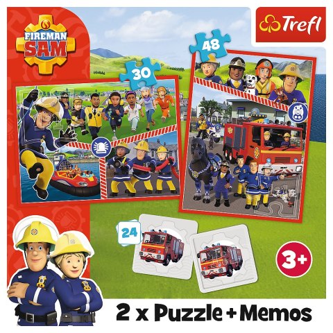 Puzzle - 2w1 + memos - Drużyna Strażaka Sama Trefl 93334 Trefl Puzzle Puzzle - 2w1 + memos - Drużyna Strażaka Sama Trefl 93334 Trefl Puzzle