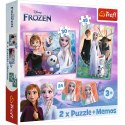 Puzzle - 2w1+memos - Księżniczki w swojej krainie - Disney Frozen 2 trefl 93335 Trefl Puzzle