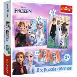 Puzzle - 2w1+memos - Księżniczki w swojej krainie - Disney Frozen 2 trefl 93335 Trefl Puzzle