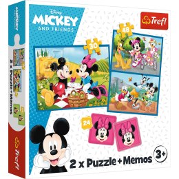 Puzzle - 2w1 + memos - Poznaj bohaterów Disney Trefl 93344 Trefl Puzzle