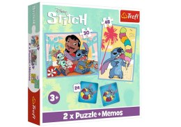 Puzzle - 2w1+memos - Wesoły dzień Lilo and Stitch Trefl 93585 Trefl Puzzle