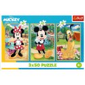 Puzzle - 3x50 - Myszki na wakacjach Disney Trefl 34881 Trefl Puzzle