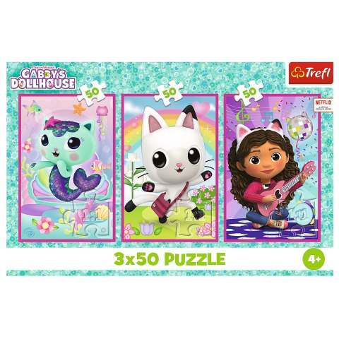 Puzzle 3x50 - Poznajcie Gabby i kotki Gabbys Dollhouse Trefl 34876 Trefl Puzzle Puzzle 3x50 - Poznajcie Gabby i kotki Gabbys Dollhouse Trefl 34876 Trefl Puzzle