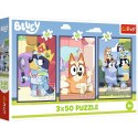 Puzzle - 3x50 - Rodzina Bluey Trefl 34890 Trefl Puzzle
