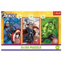 Puzzle - 3x50 - Twój bohater / Disney Marvel The Avengers Trefl 34891 Trefl Puzzle