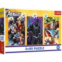 Puzzle - 3x80 - Dni pełne akcji - Disney Marvel The Avengers Trefl 34883 Trefl Puzzle