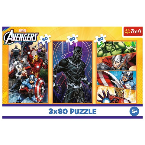 Puzzle - 3x80 - Dni pełne akcji - Disney Marvel The Avengers Trefl 34883 Trefl Puzzle Puzzle - 3x80 - Dni pełne akcji - Disney Marvel The Avengers Trefl 34883 Trefl Puzzle