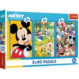 Puzzle - 3x80 - Ekipa Myszki Miki Trefl 34887 Trefl Puzzle