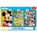 Puzzle - 3x80 - Ekipa Myszki Miki Trefl 34887 Trefl Puzzle
