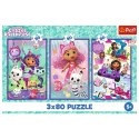 Puzzle 3x80 - Kolorowe dni Gabby Trefl 34882 Trefl Puzzle