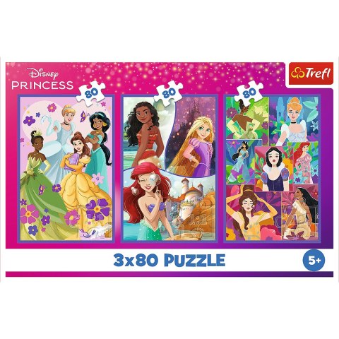 Puzzle - 3x80 - Księżniczki przyjaciółki - Disney Princess Trefl 34884 Trefl Puzzle Puzzle - 3x80 - Księżniczki przyjaciółki - Disney Princess Trefl 34884 Trefl Puzzle