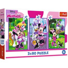 Puzzle - 3x80 - Minnie i przyjaciele - Disney Minnie Trefl 34889 Trefl Puzzle