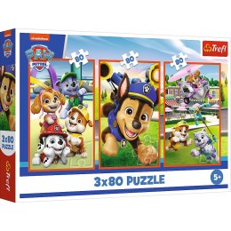 Puzzle - 3x80 - Psia zgraja Psi Patrol Trefl 34886 Trefl Puzzle