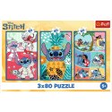 Puzzle - 3x80 - Świat Stitcha Trefl 34885 Trefl Puzzle