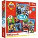 Puzzle "3in1" - Dzień Strażaka Sama Trefl 34868 Trefl Puzzle