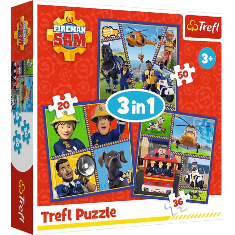 Puzzle "3in1" - Dzień Strażaka Sama Trefl 34868 Trefl Puzzle Puzzle "3in1" - Dzień Strażaka Sama Trefl 34868 Trefl Puzzle