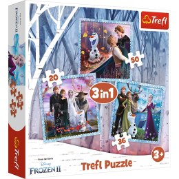 Puzzle 3w1 Kraina Lodu Magiczna opowieść Trefl 34853 Trefl Puzzle