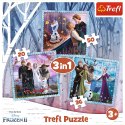 Puzzle 3w1 Kraina Lodu Magiczna opowieść Trefl 34853 Trefl Puzzle