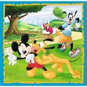 Puzzle - 3w1 - Myszka Miki z przyjaciółmi Trefl 34846 Trefl Puzzle