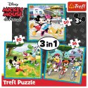 Puzzle - 3w1 - Myszka Miki z przyjaciółmi Trefl 34846 Trefl Puzzle
