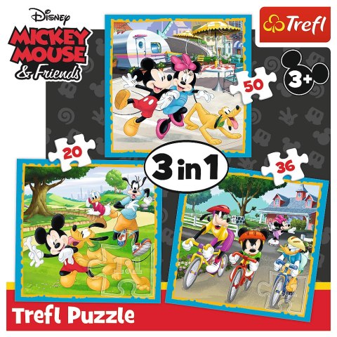Puzzle - 3w1 - Myszka Miki z przyjaciółmi Trefl 34846 Trefl Puzzle Puzzle - 3w1 - Myszka Miki z przyjaciółmi Trefl 34846 Trefl Puzzle