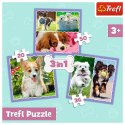 Puzzle - 3w1 - Urocze pieski - Trefl 34854 Trefl Puzzle