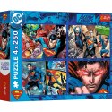Puzzle - 4x250 - Odwaga Supermana - Warner Superman Trefl 13340 Trefl Puzzle