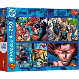 Puzzle - 4x250 - Odwaga Supermana - Warner Superman Trefl 13340 Trefl Puzzle