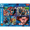 Puzzle - 4x250 - Odwaga Supermana - Warner Superman Trefl 13340 Trefl Puzzle