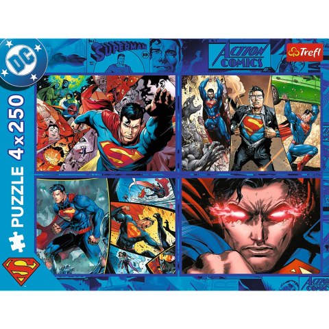 Puzzle - 4x250 - Odwaga Supermana - Warner Superman Trefl 13340 Trefl Puzzle Puzzle - 4x250 - Odwaga Supermana - Warner Superman Trefl 13340 Trefl Puzzle