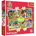 Puzzle - "4w1 (12, 15, 20, 24)" - Cocomelon, Poznaj bohaterów Trefl 34647 Trefl Puzzle
